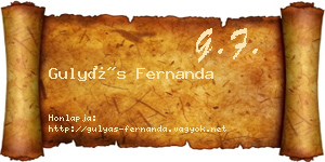 Gulyás Fernanda névjegykártya